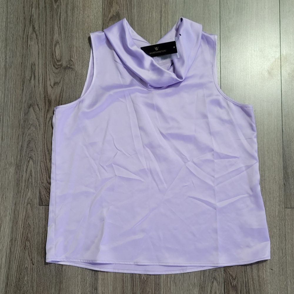 NWT Lilac Silky Worthington Blouse